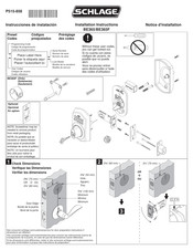 Schlage BE365 Notice D'installation