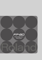 Roland FP-80 Mode D'emploi