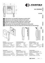 FARFISA INTERCOMS Mi 2480 Mode D'emploi