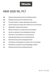 Miele XKM 3200 WL PLT Mode D'emploi