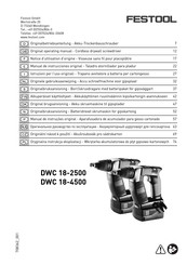 Festool DWC 18-2500 Notice D'utilisation D'origine