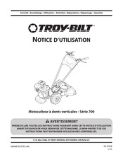 Troy-Bilt 700 Série Notice D'utilisation