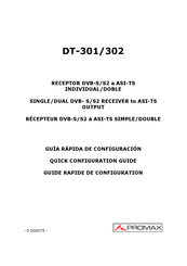 Promax DT-301 Guide Rapide De Configuration