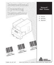 Paxar Monarch 9860 Instructions D'utilisation