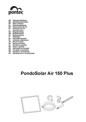 Pontec PondoSolar Air 150 Plus Notice D'emploi