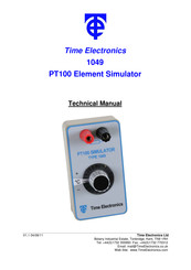 Time Electronics PT100 Manuel Technique