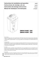 Beko QWIK-PURE 200 Instructions De Montage Et De Service