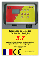 APV 5.7 Traduction De La Notice D'utilisation D'origine