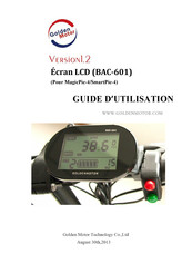 Golden Motor BAC-601 Guide D'utilisation