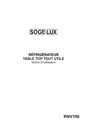 SOGELUX RNV106 Notice D'utilisation