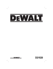 DeWalt D21520 Mode D'emploi