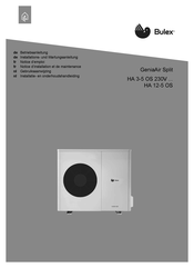 bulex GeniaAir Split HA 7-5 OS 230V Notice D'emploi