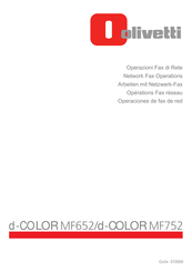 Olivetti d-COLOR MF752 Manuel De L'utilisateur