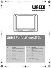 Waeco PerfectView M70L Instructions De Montage Et De Service