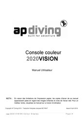 AP Diving 2020VISION Mode D'emploi