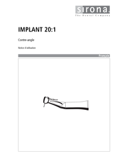 Sirona IMPLANT 20:1 Notice D'utilisation