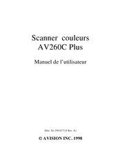 Avision AV260C Plus Mode D'emploi