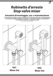 Bossini E42 Instructions De Montage, D'utilisation Et D'entretien