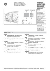 Volkswagen 5G0 071 310 A 19A Instructions De Montage