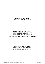 Ambassade de Bourgogne CFE 706 CT Manuel