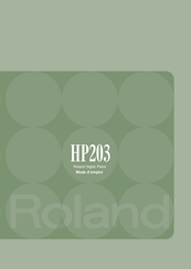 Roland HP203 Mode D'emploi