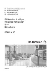 De Dietrich DRH 914 JE Guide D'installation Et D'utilisation
