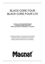 Magnat BLACK CORE FOUR LTD Mode D'emploi