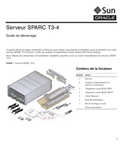 Sun Oracle SPARC T3-4 Guide De Démarrage