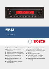 Bosch MR12 Mode D'emploi Et De Montage