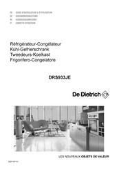 De Dietrich DRS933JE Guide D'installation Et D'utilisation