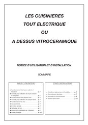 Brandt KV250 Notice D'utilisation Et D'installation