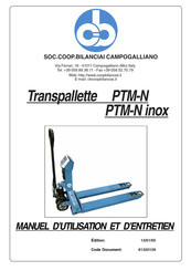 Bilanciai PTM-N inox Manuel D'utilisation Et D'entretien