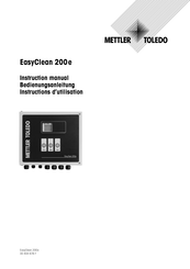 Mettler Toledo EasyClean 200e Instructions D'utilisation