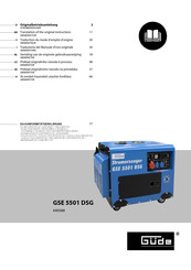 Güde GSE 5501 DSG Traduction Du Mode D'emploi D'origine