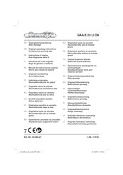 Gardol GAA-E 20 Li OA Instructions D'origine
