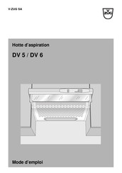 V-ZUG DV 6 Mode D'emploi