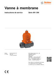 Stübbe MV 309 Série Instructions De Service