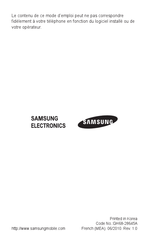 Samsung GT-E2550 Mode D'emploi