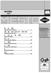 Mesto Maxima 3238 Mode D'emploi