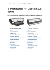 HP Deskjet 6500 Série Guide De L'utilisateur