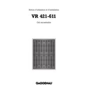 Gaggenau VR 421-611 Notice D'utilisation Et D'installation