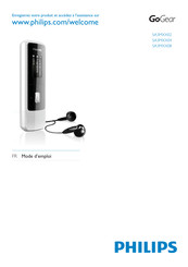 Philips GoGear SA3MXX08 Mode D'emploi