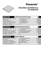 Panasonic CF-VDRRT3W Mode D'emploi