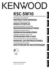 Kenwood KSC-SW10 Mode D'emploi