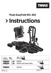 Thule EasyFold 931 Manuel D'instructions