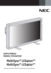 NEC MultiSync LCD4610 Manuel Utilisateur
