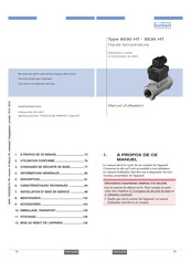 Burkert 8030 HT-SE30 HT Manuel D'utilisation