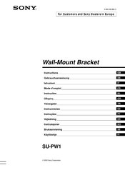 Sony SU-PW1 Mode D'emploi