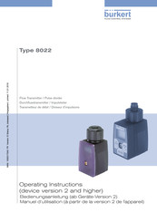 Burkert 8022 Manuel D'utilisation