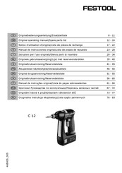 Festool C 12 Notice D'utilisation D'origine